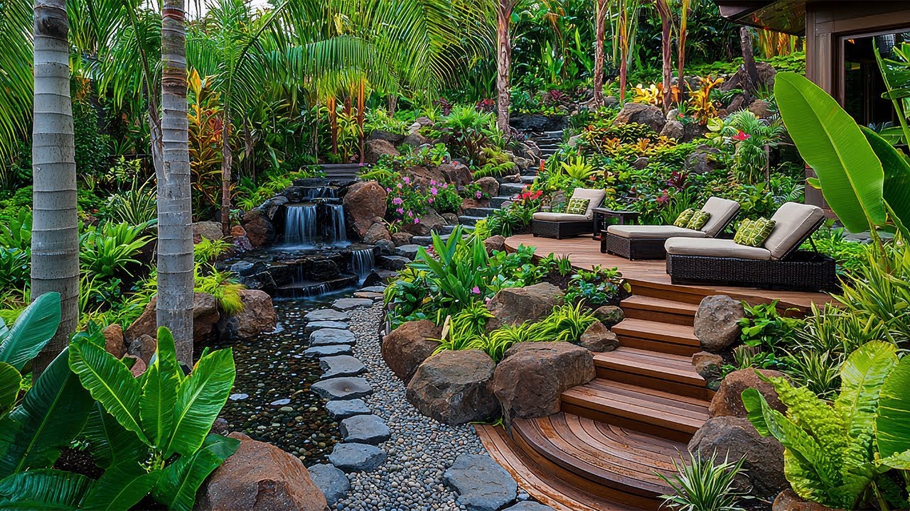 Transform Your Backyard into Lush Tropical Paradise Living Space with ...