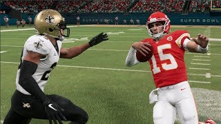 Madden 20 Gameplay - Kansas City Chiefs vs New Orleans Saints (Madden NFL 20 Super Bowl LIV)