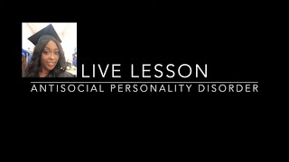Antisocial Personality Disorder in Nursing