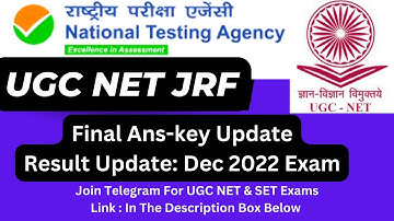 Result || Final Anskey || UGC NET || December 2022