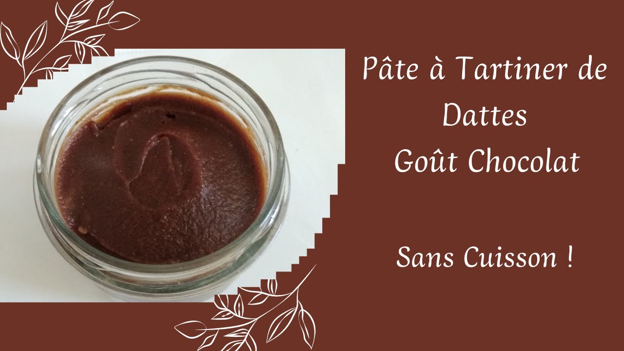 82 - Pâte à tartiner de dattes, goût chocolat - Sans cuisson