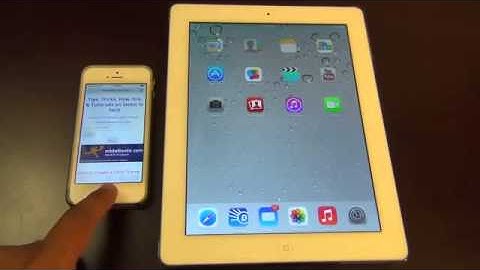 Smart phone iOS 7 AirDrop Demo on iPhone 5  amp  iPad 4