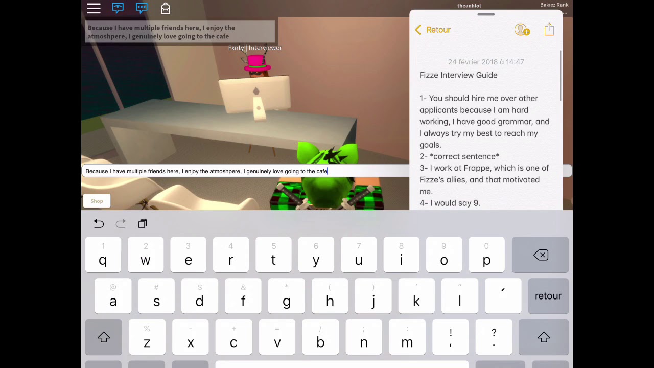 Interview For Mr Roblox Bakiez Bakery Youtube - bakiez interview center v3 roblox