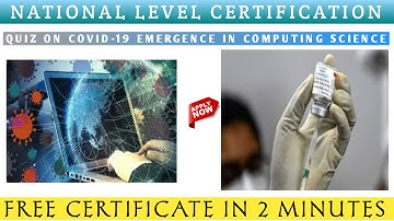 Computing Science Quiz | Quiz Certificate Within 2 Minutes | COVID-19 Emergence In Computer Science