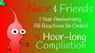 Nace & Friends - 1st Anniversary {All reactions in order} 4-hour Long Compilation (Gacha Life/Club)