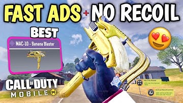 Fast ADS + NO RECOIL MAC 10 BEST GUNSMITH 😍 | SOLO vs SQUAD | COD MOBILE