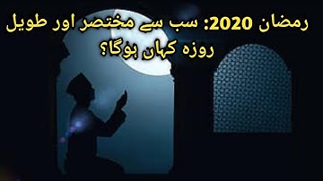 Ramadan2020:Longest and shortest fasting times all over the world.