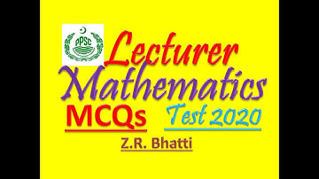 PPSC Lecturer Mathematics Test, Lecture 7, MCQs