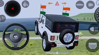 Indian Car Simulator 3D New Update White Thar Offroad Stunts Driving Gameplay