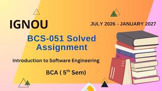 BCS-051 Solved Assignment July-26/Jan-27 | BCA (5th Sem)| IGNOU Assignment Solutions (2026-2027)