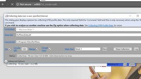 How to collect performance profiles for slow pages by PerfView