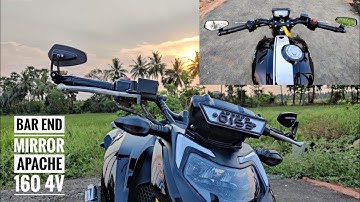 Premium bar end mirror and winglet installation on apache 160 4v.