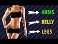 30 Min No Jumping Full Body Fat Burn: Belly, Legs, Arms