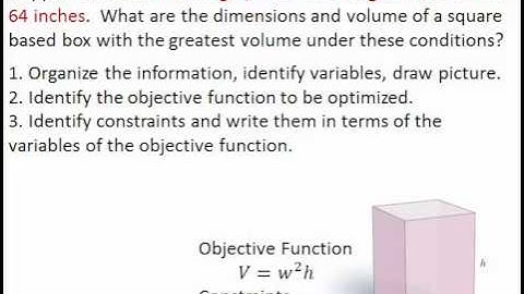 4.4 Optimization Problems
