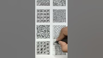 how to draw zentangle pattern (6-12) #samehsaeed  #shorts