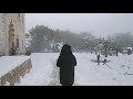 Live From Saint Charbel Mar Maroun Sanctuary Annaya Jbeil District Mount Lebanon Heavy Snow N March 