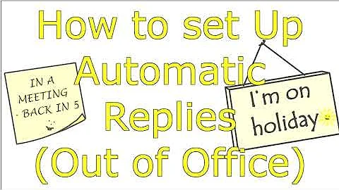 Setting Up Automatic Replies Out Of Office in Outlook and Online