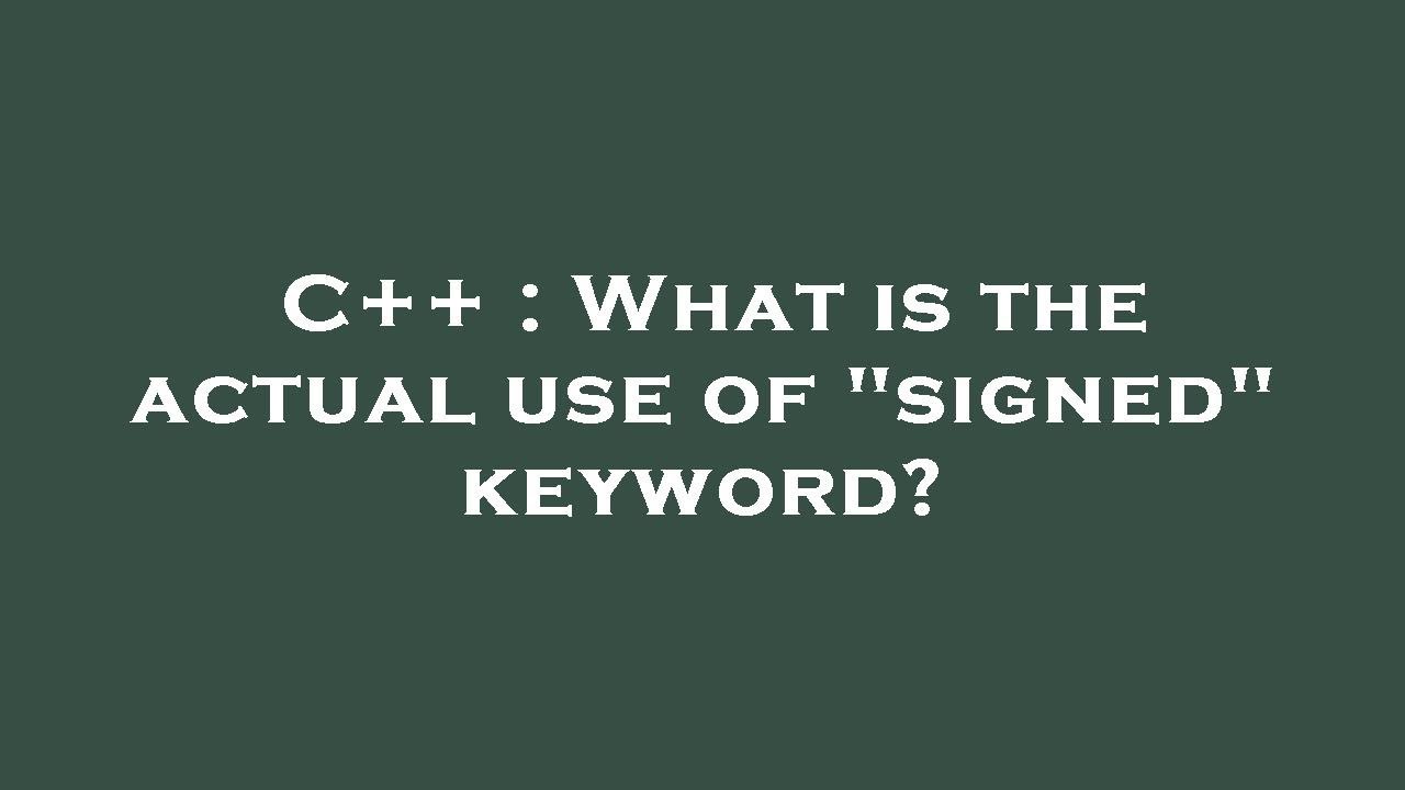 C++ : What is the actual use of