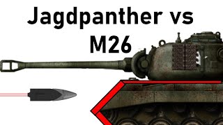 JAGDPANTHER vs M26 PERSHING | 800-2800m 8.8cm Pzgr.39/43 Armour Piercing Simulation