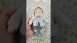 Waldorf baby doll 7 inch /18 cm tall. Natural organic Steiner doll. #waldorfdoll #handmadedoll