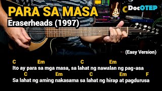 Para Sa Masa - Eraserheads (Easy Guitar Chords Tutorial with Lyrics)