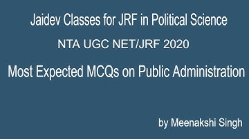 Most Expected MCQs on Public Administration Part IV