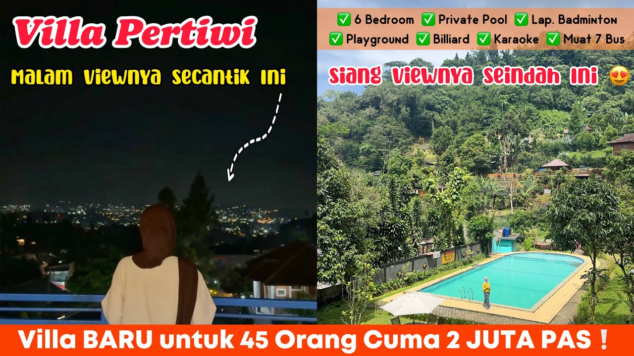 VIEWNYA GAK ADA OBAT, INDAH BANGET 😍 Cuma 2 JUTA PAS Muat 45 Orang, Bisa Masuk 7 Bus‼️ VILLA PERTIWI