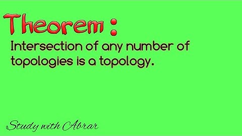 Lec-4: Theorem:intersection of any number of topologies is a topology | in urdu /hindi