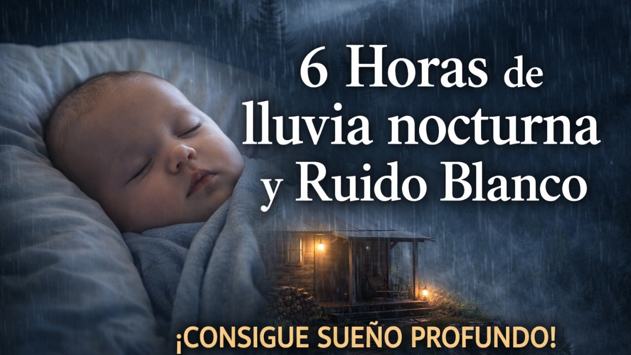 Adiós Despertares Nocturnos 🌧️ 6 Horas de Lluvia con Truenos + Ruido Blanco para Bebés