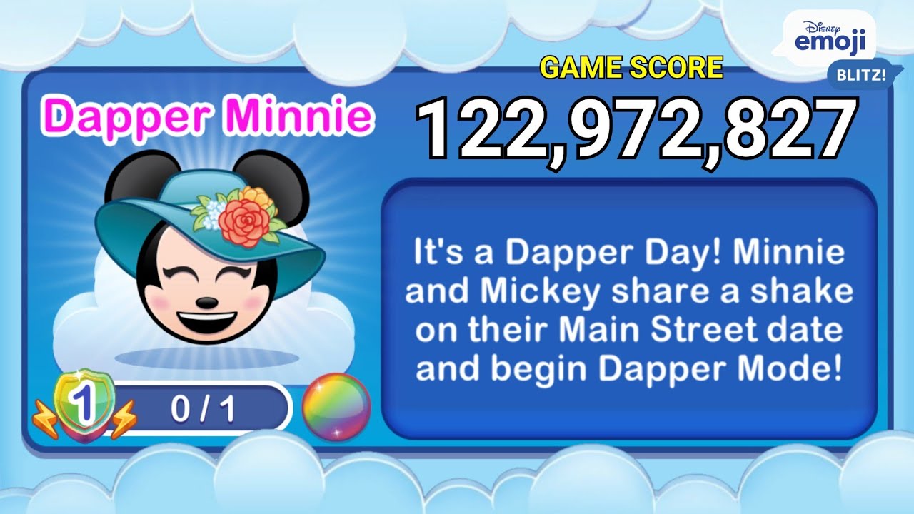 Disney Emoji Blitz DAPPER MINNIE (L1) - Mickey and Friends - v61
