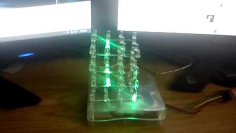 4x4x4 led cube prototype test 2