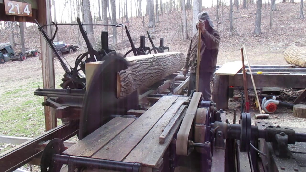 Saw Milling Popular On A Old Handset Circular Frick Sawmill 278 YouTube