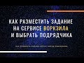 Как разместить задание на сервисе Воркзила и выбрать подрядчика