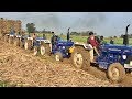 Fully stuck tralla || pull With 15 tractors || 8 NewHolland 3630 + 7 Farmtrac 60 || BTM Agricolture