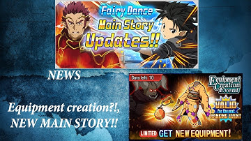Sword Art Online (Memory Defrag) - NEWS - New Mainstory + Equipment creation event?!