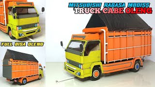 MEMBUAT MINIATUR TRUK OLENG MITSUBISHI RAGASA MBOISS DARI KARDUS || TRUK CABE OLENG