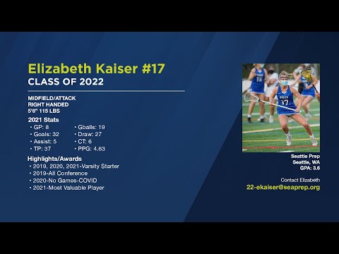 RR Elizabeth Kaiser Lacrosse - Class of 2022