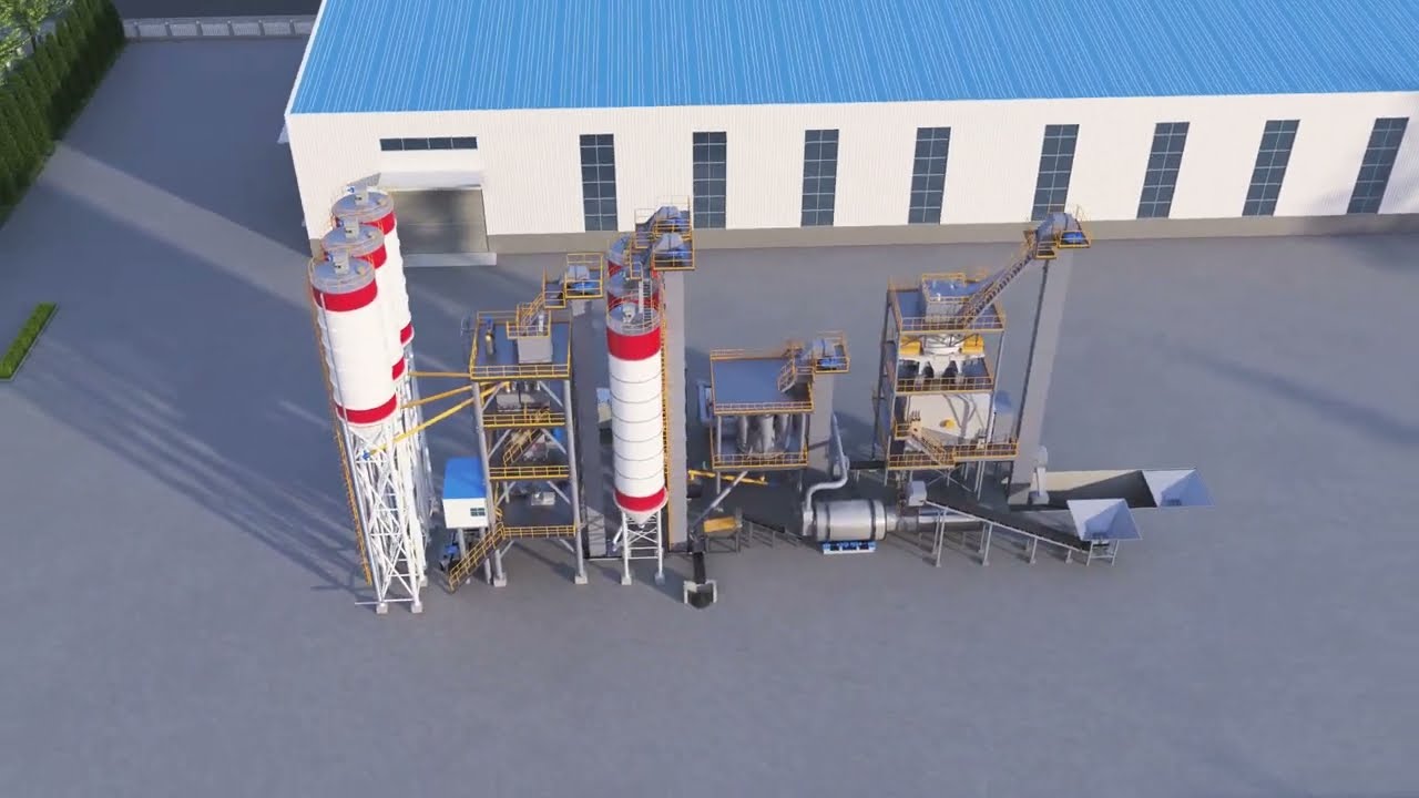Working principle of large dry mortar mixing plant