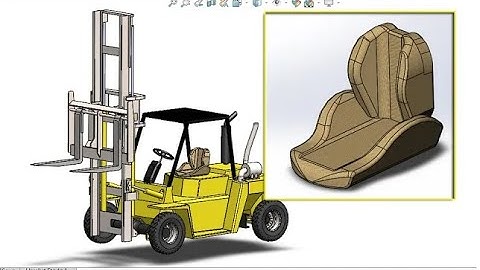 Solidworks Tutorial - Forklift Part 11:  How to Make Seat
