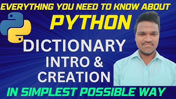 Python Dictionary Introduction | Python Dictionary Creation | Python Dictionary #pythondictionary