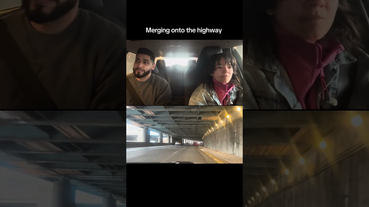 Полная остановка, затем резкое ускорение, чтобы соответствовать скорости движения транспорта.