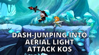 Brawlhalla | Get KOs by Dash-Jumping into different aerial Light Attacks