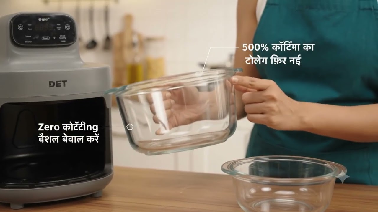 Finally, a 100% Chemical-Free Glass Air Fryer! Zero Coating, Pure