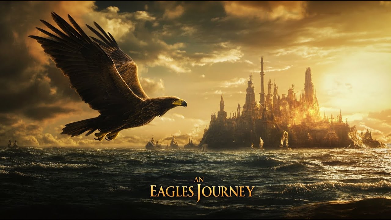 Fall Asleep to An Eagles Journey | Ambient Music & Ambient Ocean Sounds for Sleeping & Relaxation