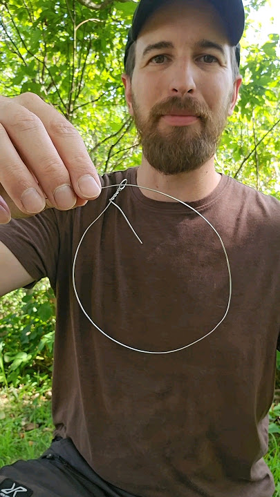 Making a survival rabbit snare with wire 🐇