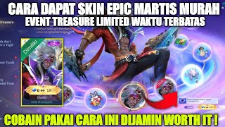 HEMAT BANGET!! Cara Dapat Skin Epic Martis Murah Modal 10 Diamond? | Martis Tresure Rush MLBB 2026