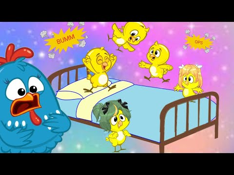 MÚSICA INFANTIL|CINCO PINTINHOS PULANDO NO COLCHÃO|PINTINHO AMARELINHO|
