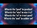 The script  no good in goodbye lyrics