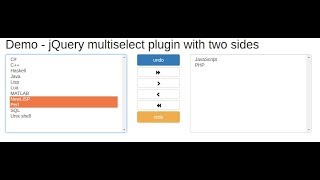 Integrate Two side Multi Select Plugin with jQuery multiselect.js