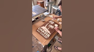 Custom Wedding Sign made on the CNC #shapeoko #smallshop #diy #cncproject #desktopcnc #woodworking